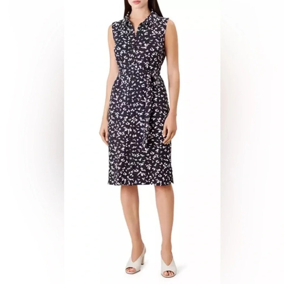 Hobbs London Laurena Botanical Shirt Dress Womens Size 8 (1052) - Picture 1 of 11